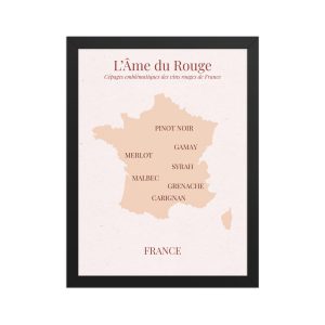L’Âme du Rouge – Affiche encadrée 30 × 40 cm