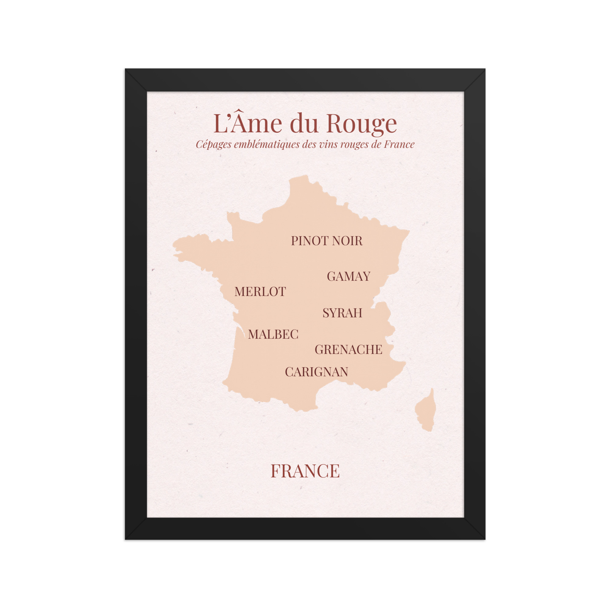 L’Âme du Rouge – Affiche encadrée 30 × 40 cm