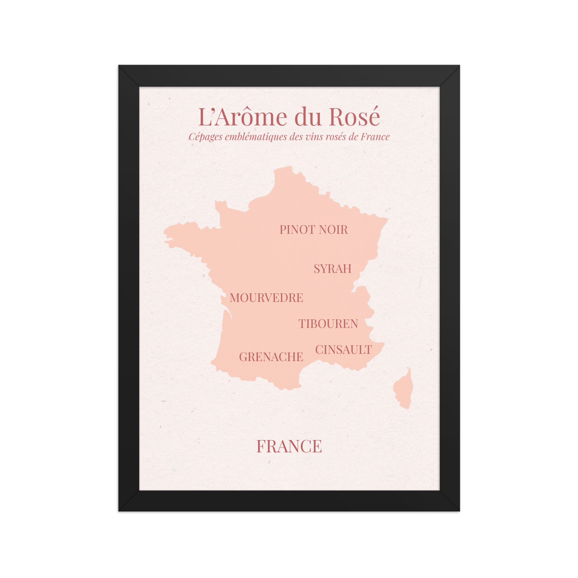 L’Arôme du Rosé – Affiche encadrée 30 × 40 cm